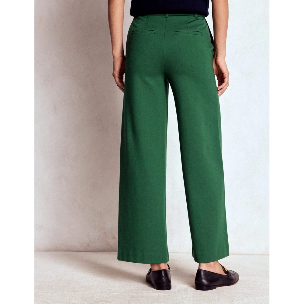 NWOT Boden Belgravia Ponte Crop Trousers 6P Hunter Green Preppy Office Travel - Picture 4 of 15